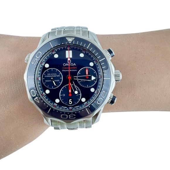 Omega Seamaster Diver 300m Chronograph Men's Watch Si14 Steel  #20307 - Picture 11 of 12